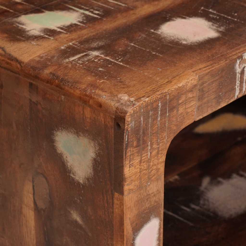 vidaXL Stolik nocny 2 pcs Brązowy Lite Drewno Recyklingowe