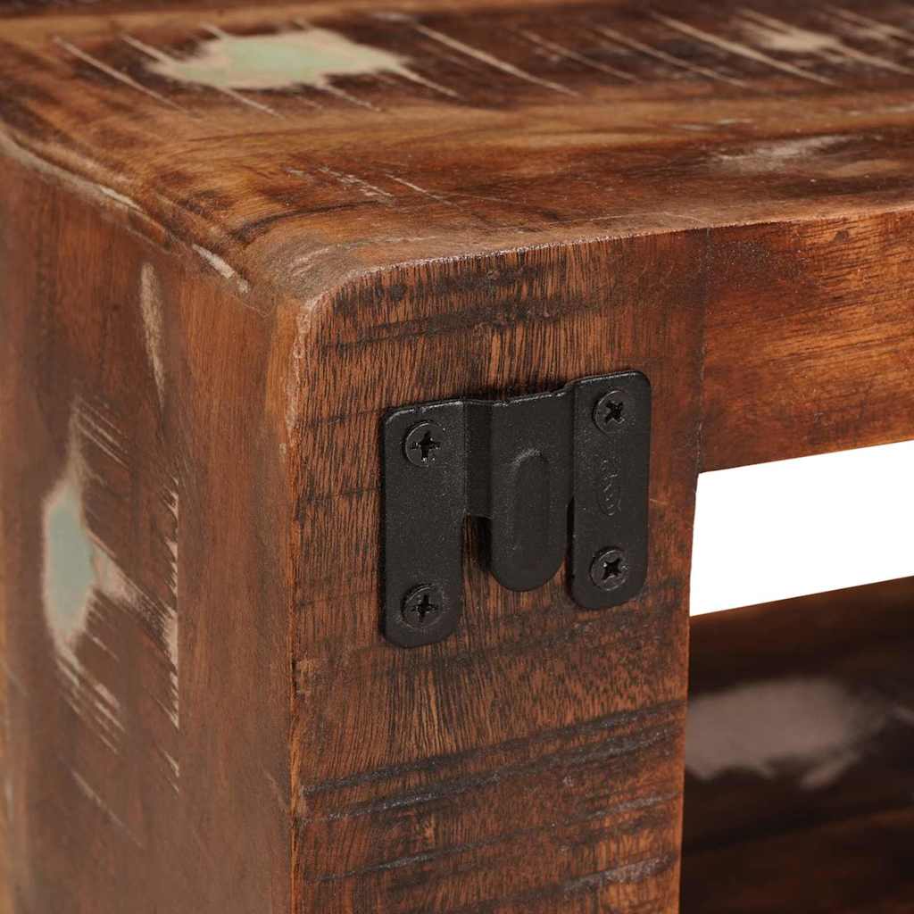 vidaXL Stolik nocny 2 pcs Brązowy Lite Drewno Recyklingowe