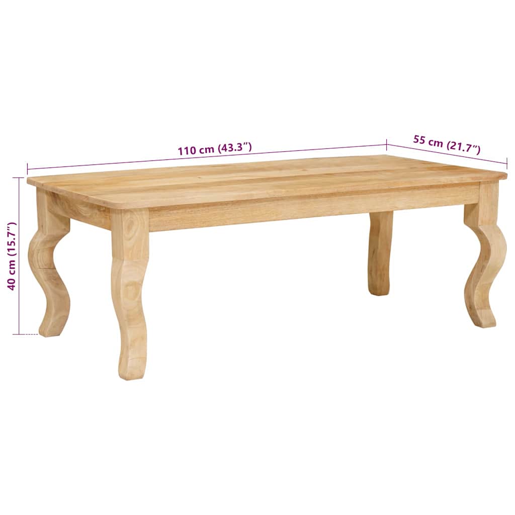 vidaXL Stolik kawowy Brązowy 110 x 55 x 40 cm Drewno z mango