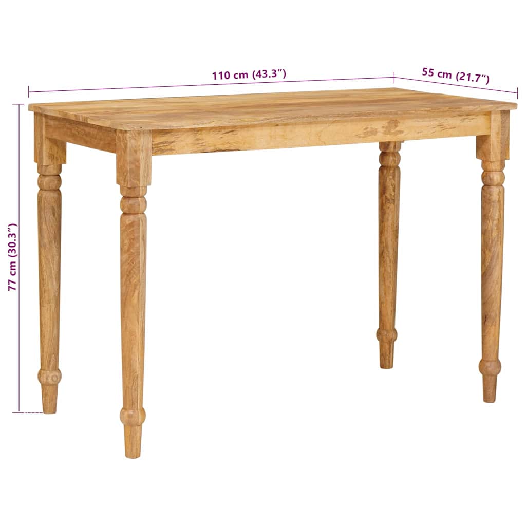 vidaXL Stolik kawowy Brązowy 110 x 55 x 77 cm Drewno z mango