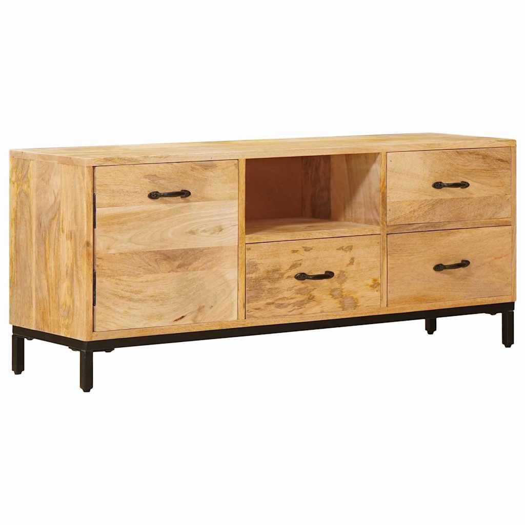 vidaXL Stojaki na telewizor Brązowy 110 x 30 x 46 cm Drewno z mango