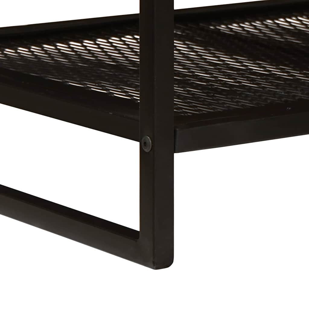 vidaXL Stolik kawowy Brązowy i czarny 110 x 55 x 35 cm Drewno z mango