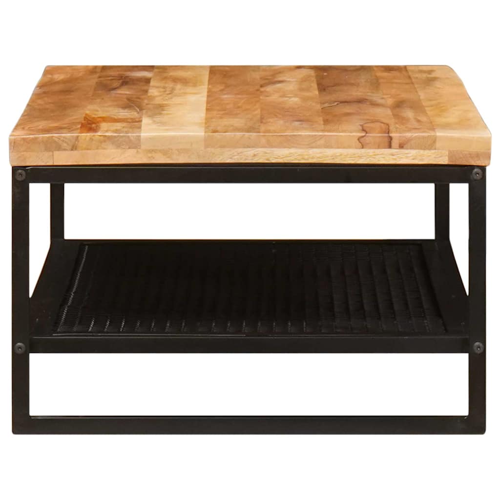 vidaXL Stolik kawowy Brązowy i czarny 110 x 55 x 35 cm Drewno z mango