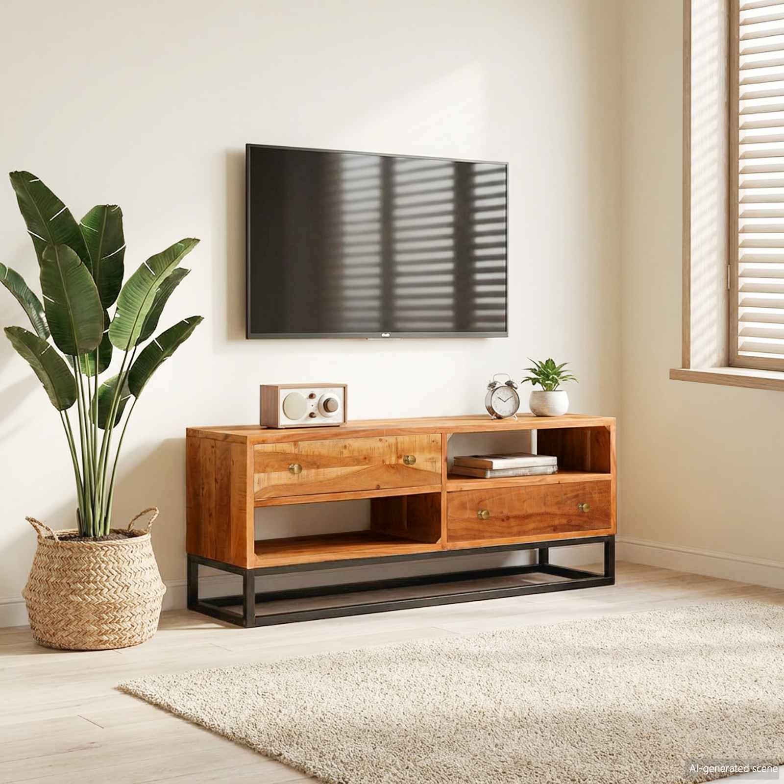 vidaXL Bufet Beta Naturalny 70 x 30 x 75 cm Lite Drewno Akacji