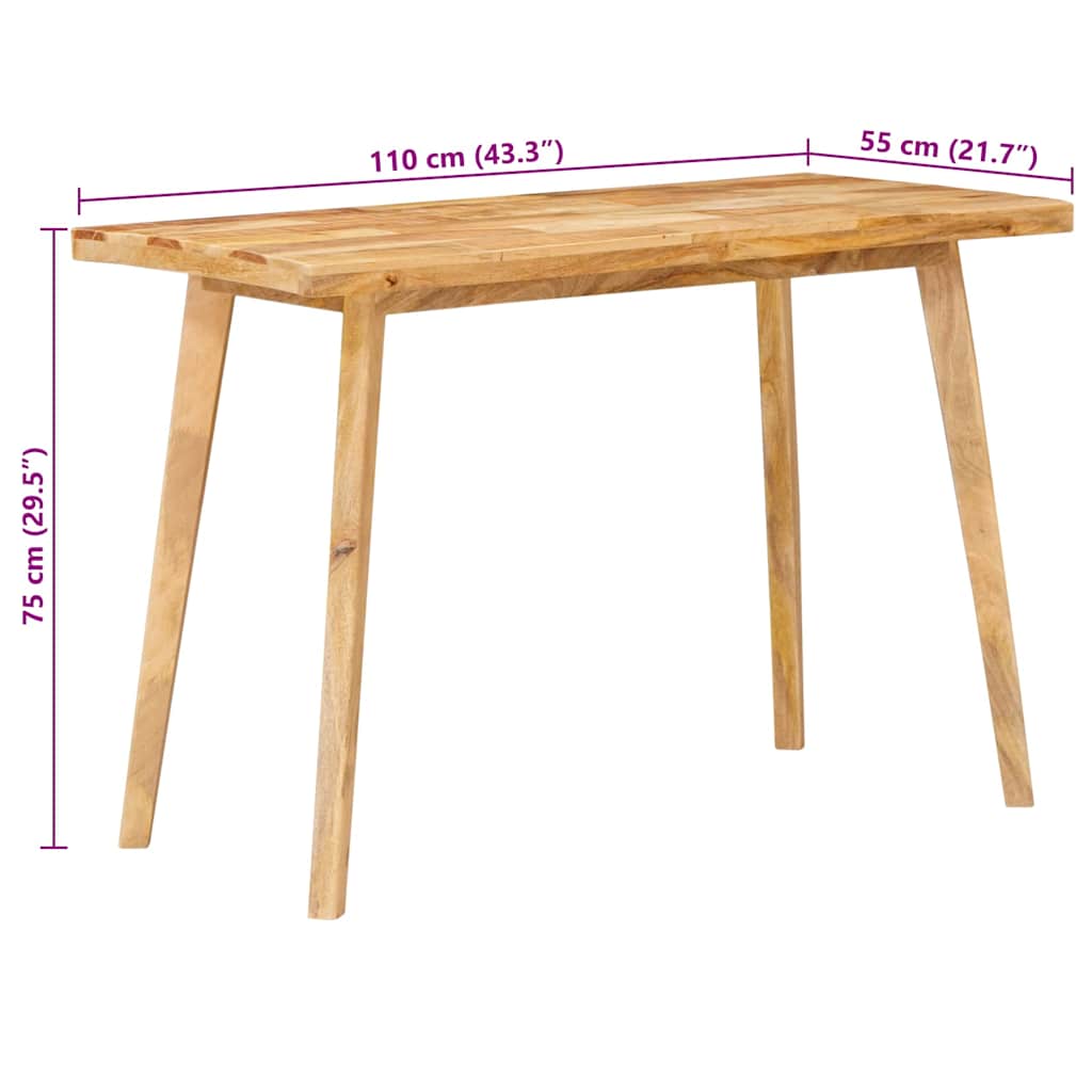 vidaXL Stół jadalniany Naturalny 100 x 55 x 75 cm Drewno z mango