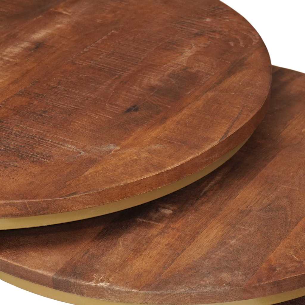 vidaXL Nesting Stoły Kawowe 3 pcs Lite drewno mango i stal