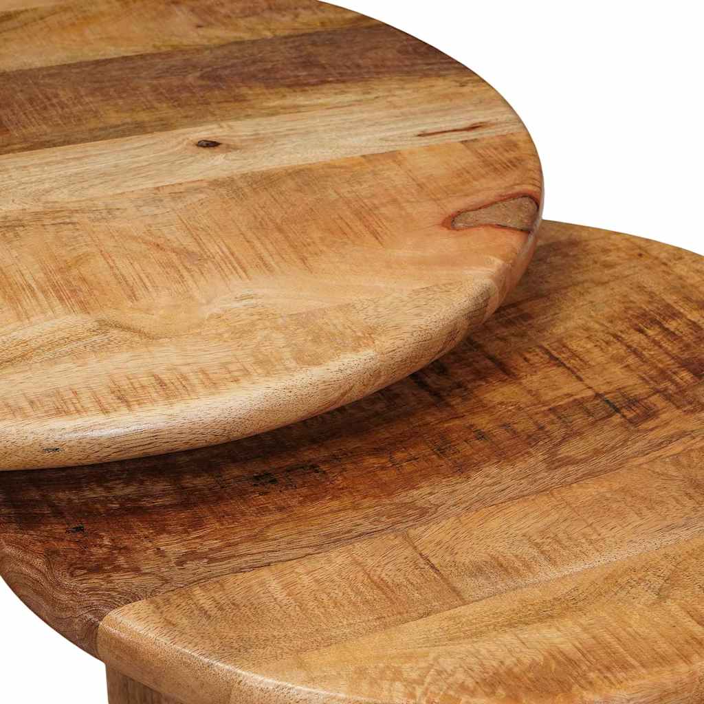 vidaXL Nesting Stoły Kawowe 2 pcs Brązowy Drewno z mango