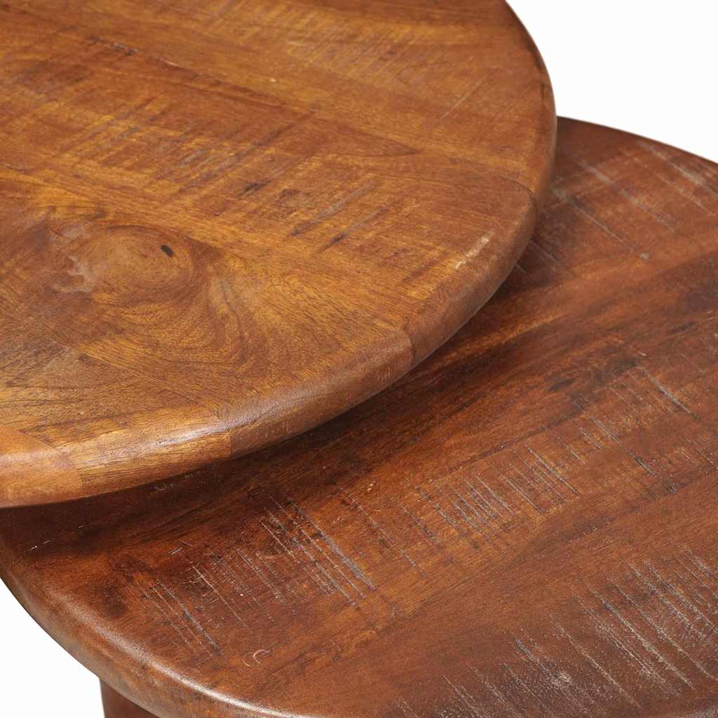 vidaXL Nesting Stoły Kawowe 3 pcs Miodowy brąz Drewno z mango