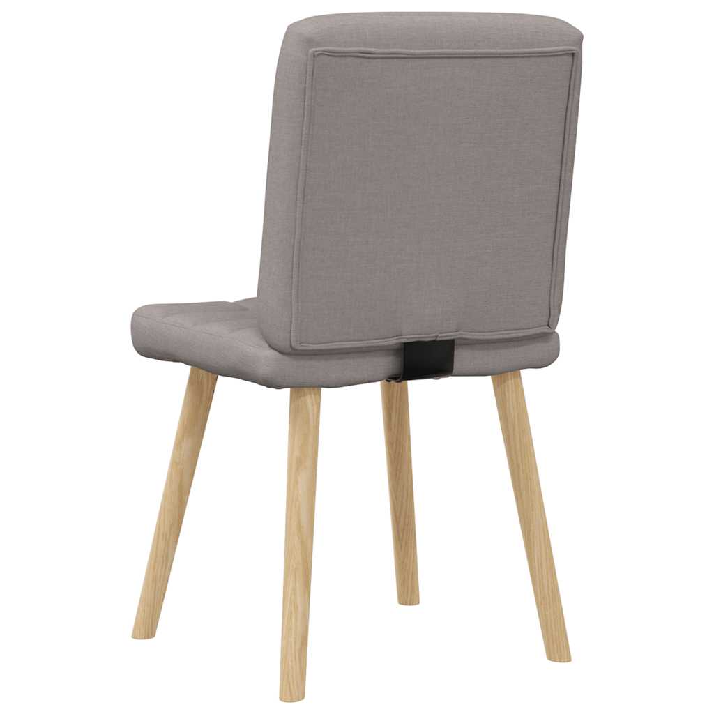 vidaXL Krzesła stołowe, 2 szt., kolor taupe, obite tkaniną