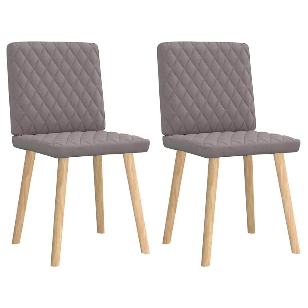 vidaXL Krzesła stołowe, 2 szt., kolor taupe, obite tkaniną