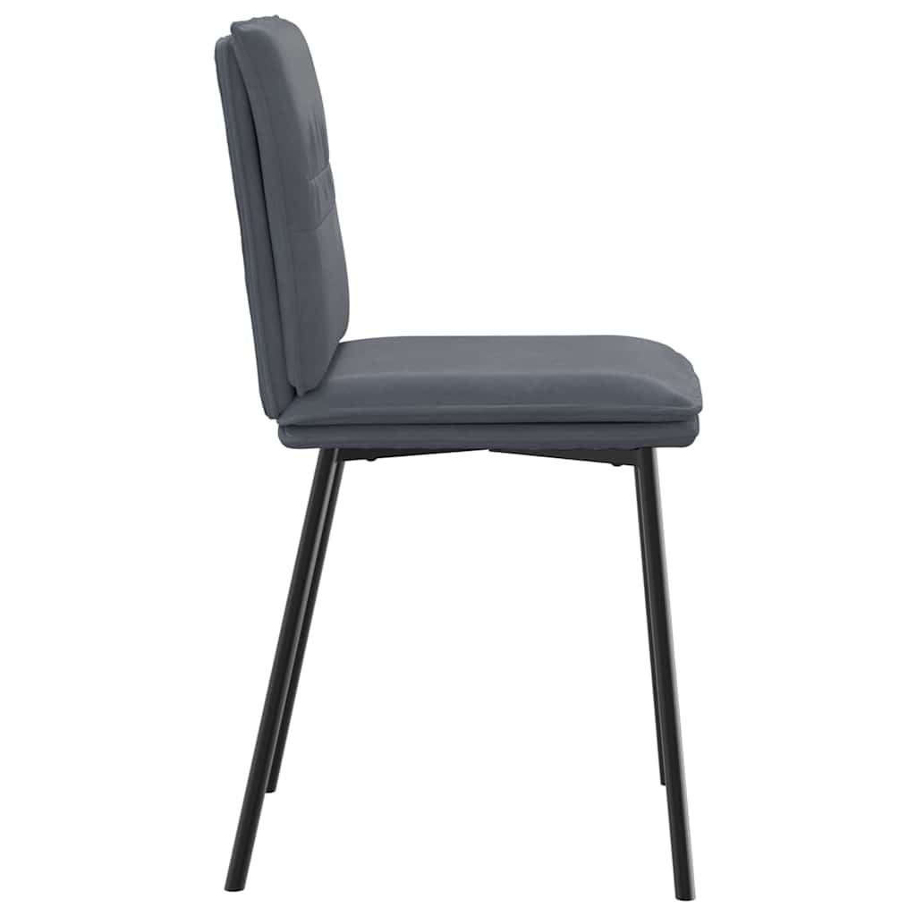 vidaXL krzesła stołowe, 2 szt., ciemnoszare, aksamitne