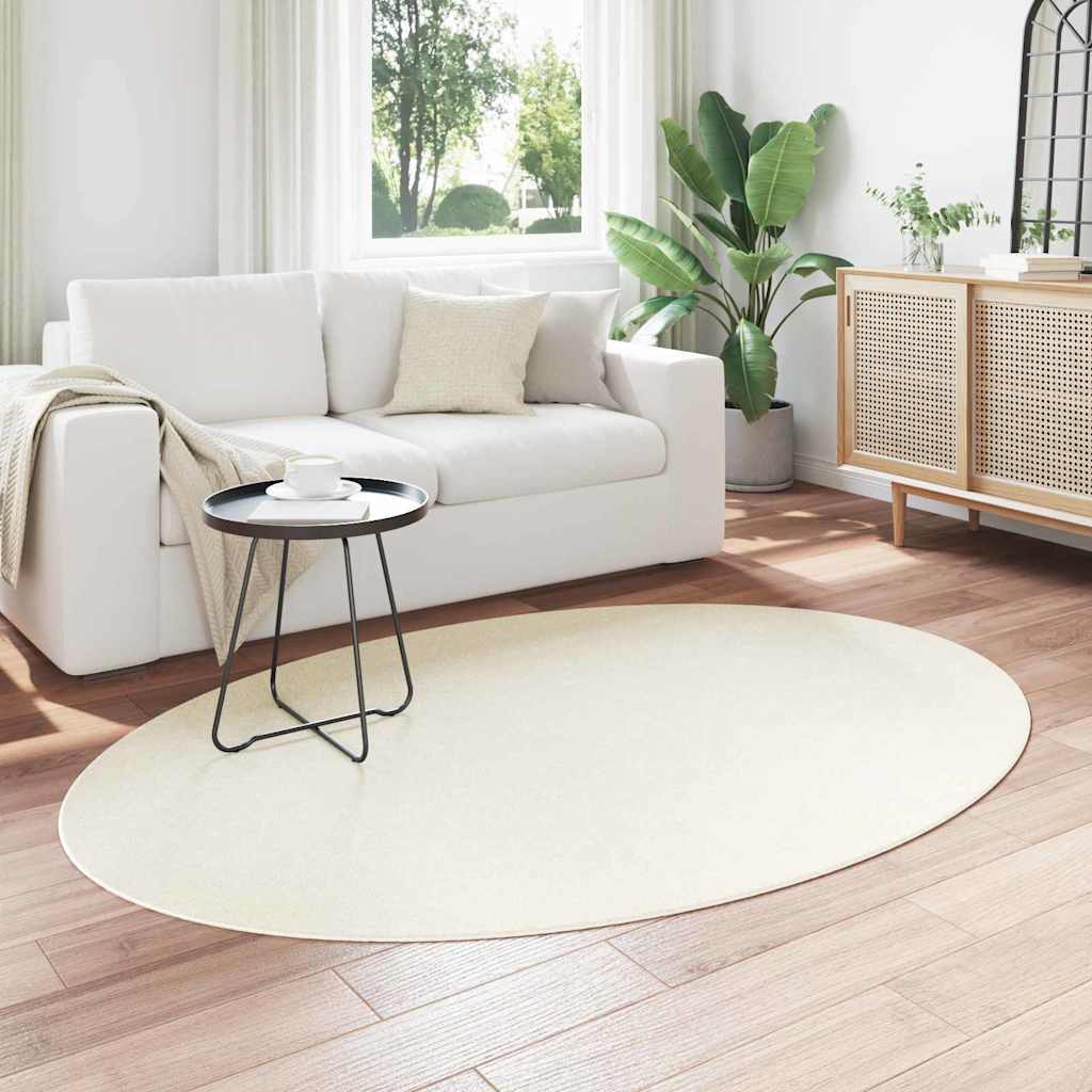 vidaXL Dywany pokojowe HUARTE Kremowy 140 x 200 cm 100% poliester