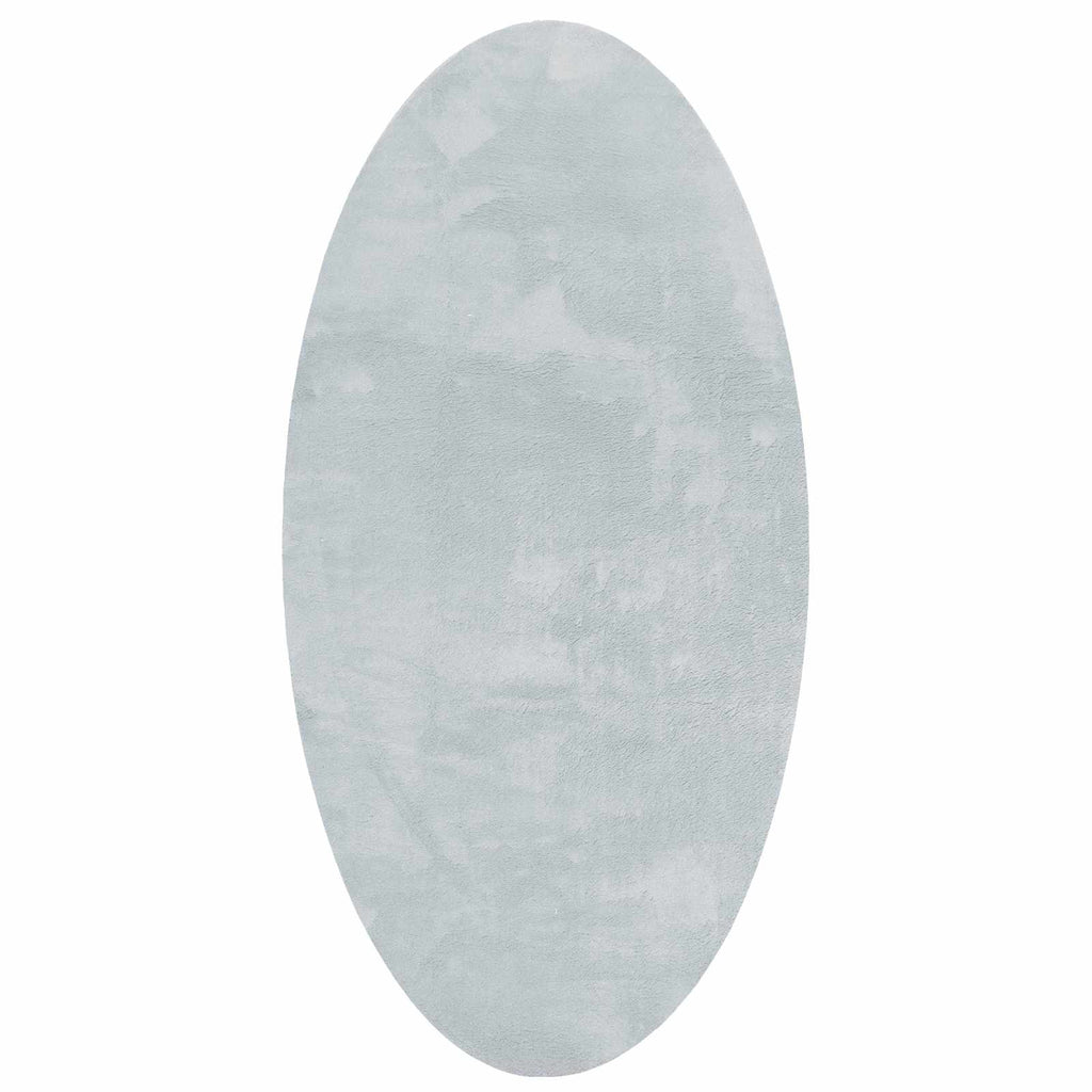 vidaXL Dywany pokojowe Owalny HUARTE Szary 100 x 200 cm 100% poliester