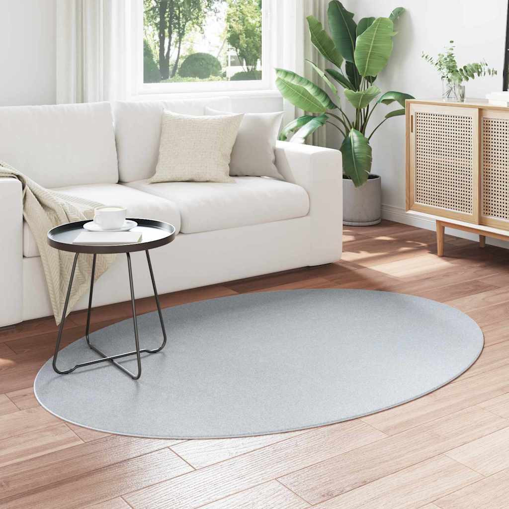 vidaXL Dywany pokojowe Owalny HUARTE Szary 120 x 170 cm 100% poliester