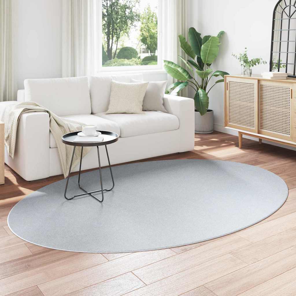 vidaXL Dywany pokojowe Owalny HUARTE Szary 160 x 230 cm 100% poliester