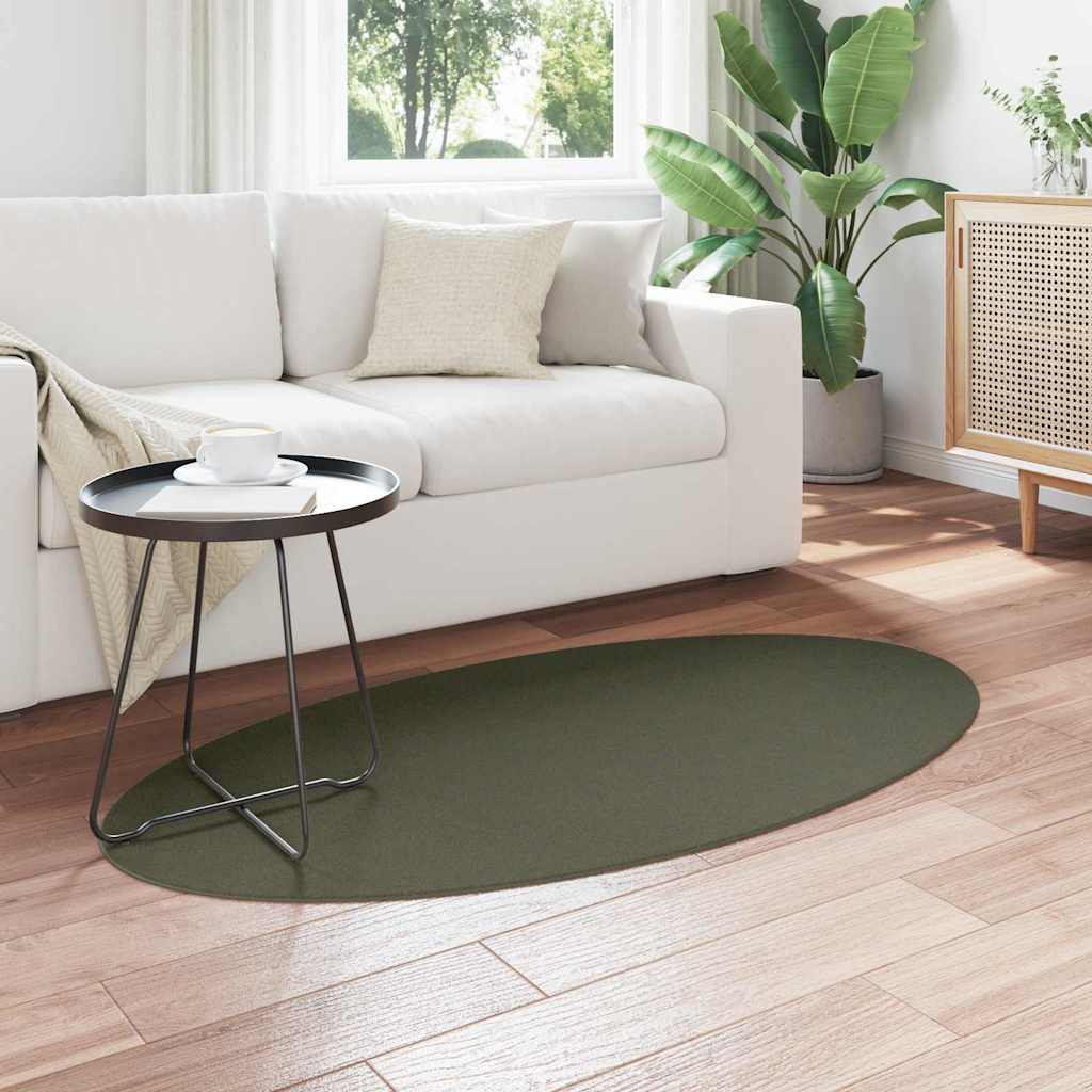 vidaXL Dywany pokojowe HUARTE Zielony leśny 80 x 150 cm 100% poliester