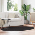 vidaXL Dywany pokojowe Owalny HUARTE Czarny 120 x 170 cm