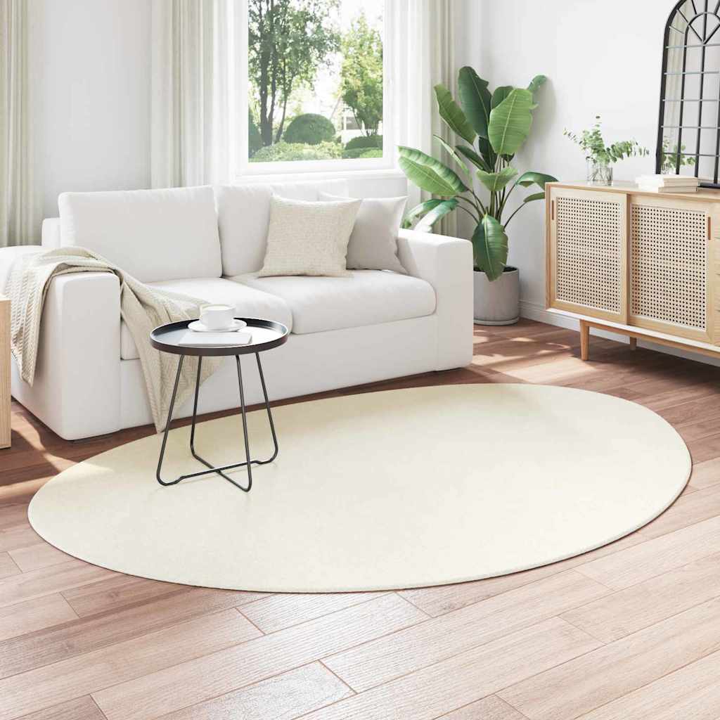 vidaXL Dywany pokojowe HUARTE Kremowy 140 x 200 cm Poliester