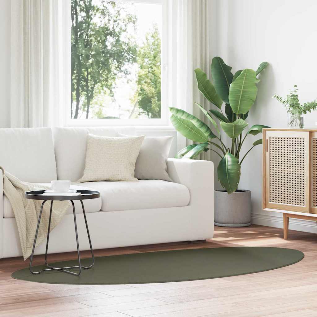 vidaXL Dywany pokojowe HUARTE Leśnozielony 100 x 200 cm Poliester