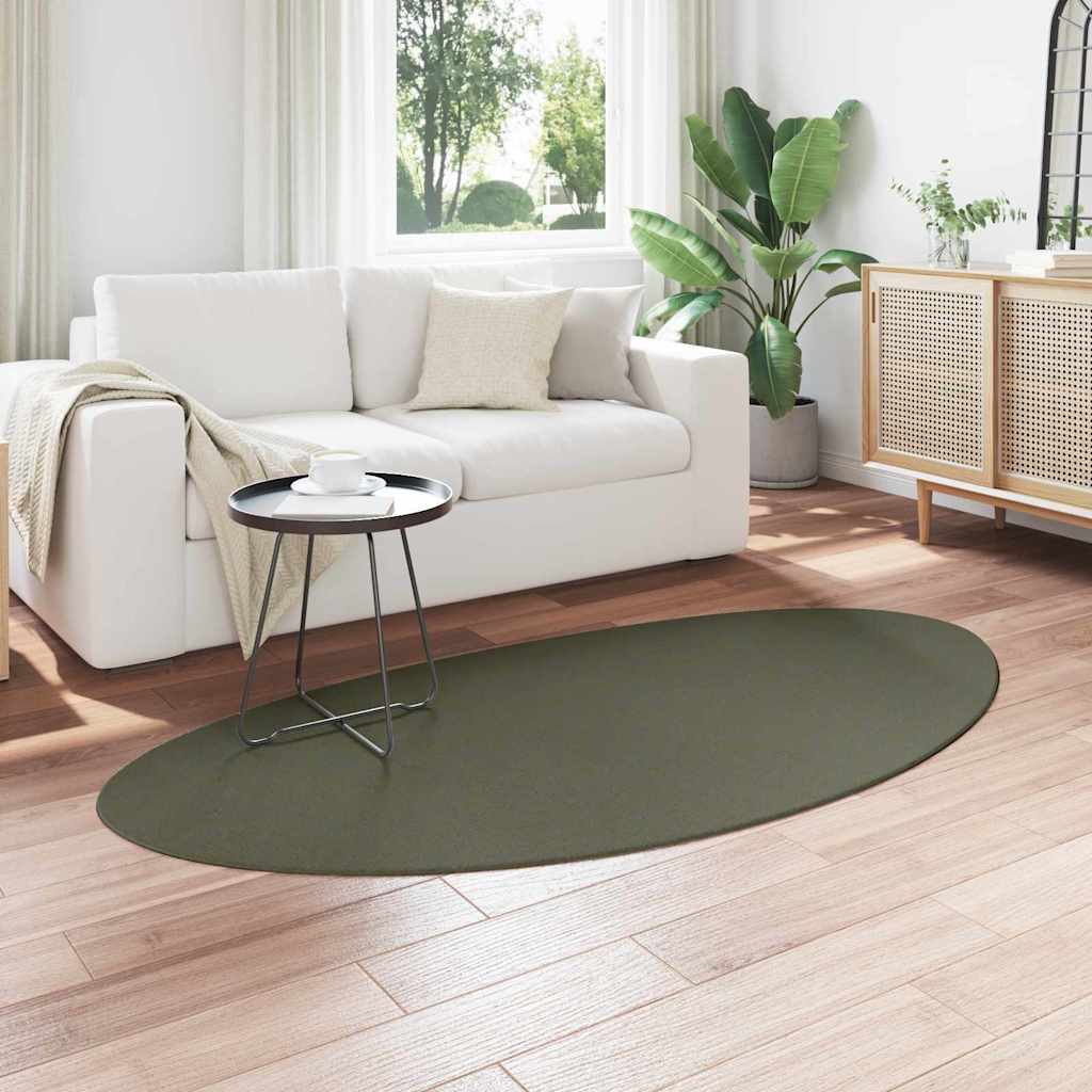 vidaXL Dywany pokojowe HUARTE Leśnozielony 100 x 200 cm Poliester