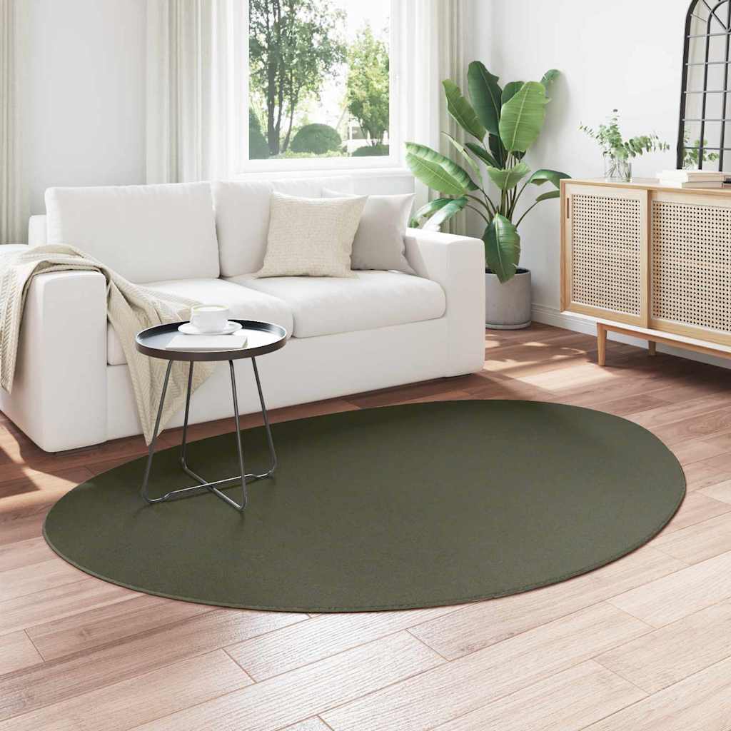 vidaXL Dywany pokojowe HUARTE Leśnozielony 140 x 200 cm Poliester