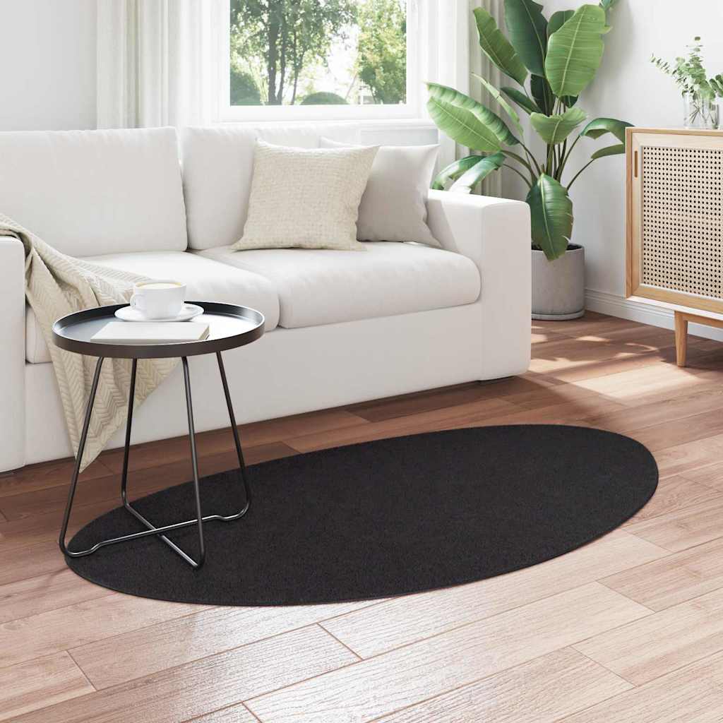 vidaXL Dywan HUARTE Czarny 80 x 150 cm Poliester