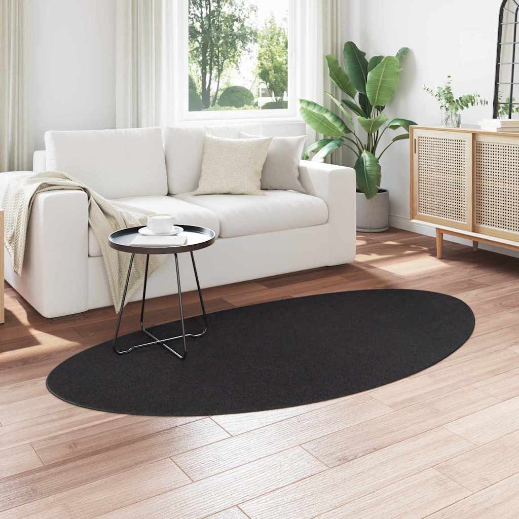 vidaXL Dywan HUARTE Czarny 100 x 200 cm Poliester