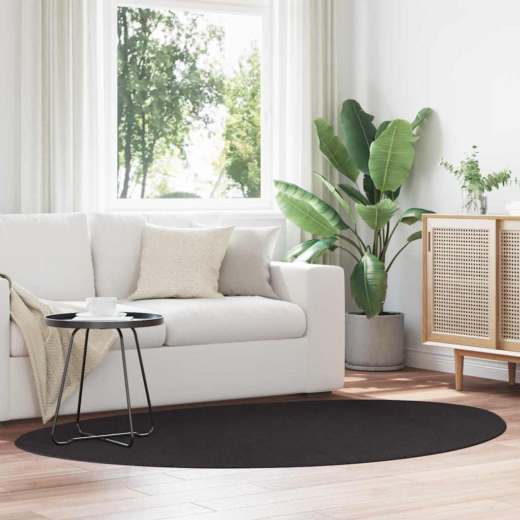 vidaXL Dywany pokojowe HUARTE Czarny 140 x 200 cm Poliester
