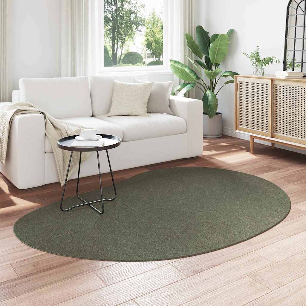 vidaXL Dywany pokojowe HUARTE Leśnozielony 140 x 200 cm Poliester