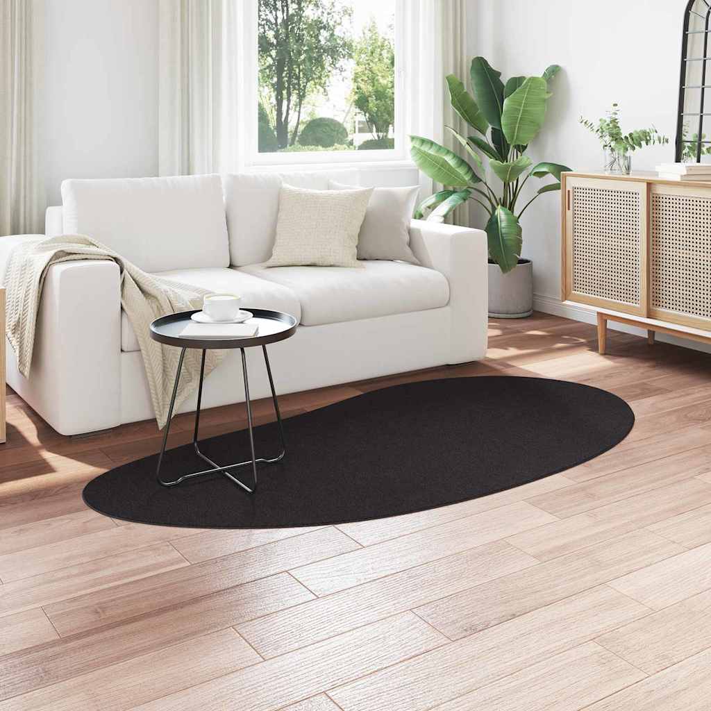 vidaXL Dywany pokojowe HUARTE Czarny 100 x 200 cm Poliester