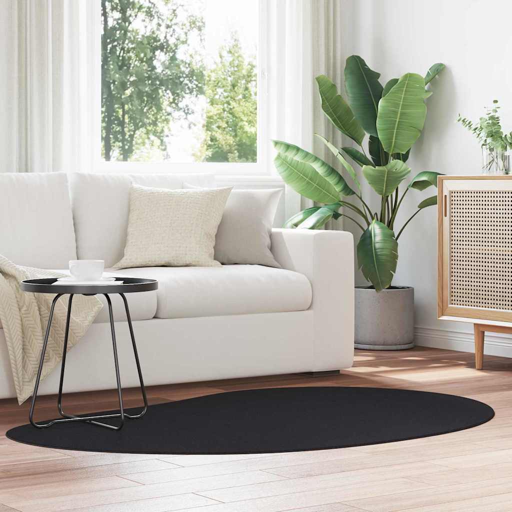 vidaXL Dywany pokojowe HUARTE Czarny 120 x 170 cm Poliester