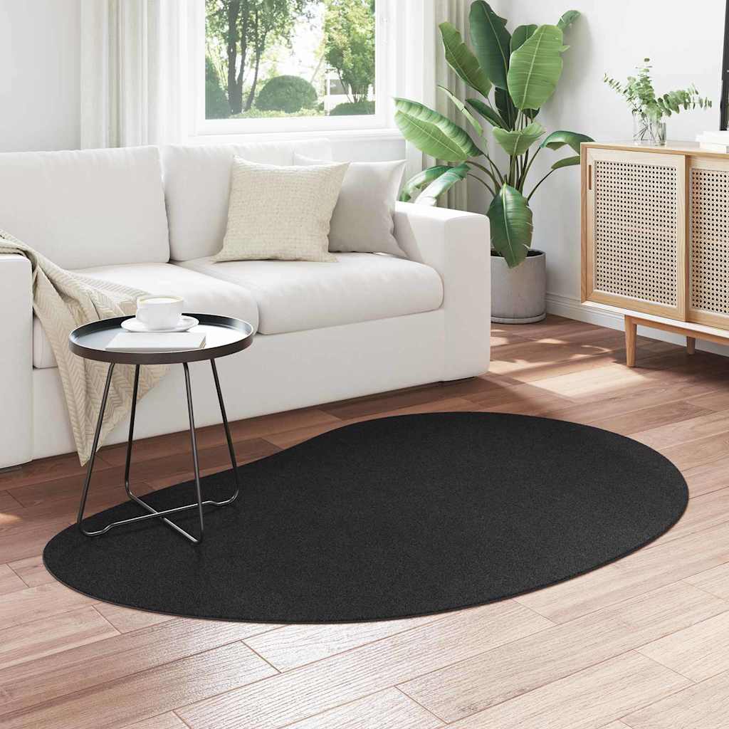 vidaXL Dywany pokojowe HUARTE Czarny 120 x 170 cm Poliester