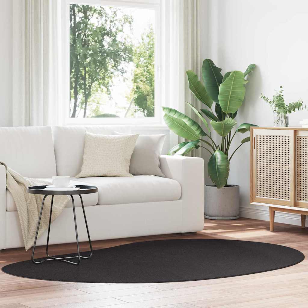 vidaXL Dywany pokojowe HUARTE Czarny 140 x 200 cm Poliester