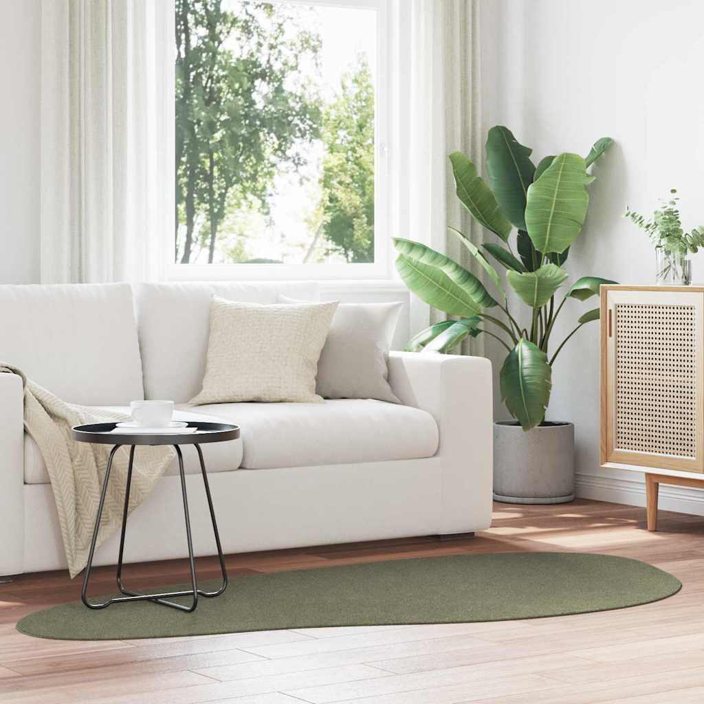 vidaXL Dywan HUARTE Leśnozielony 100 x 200 cm Poliester