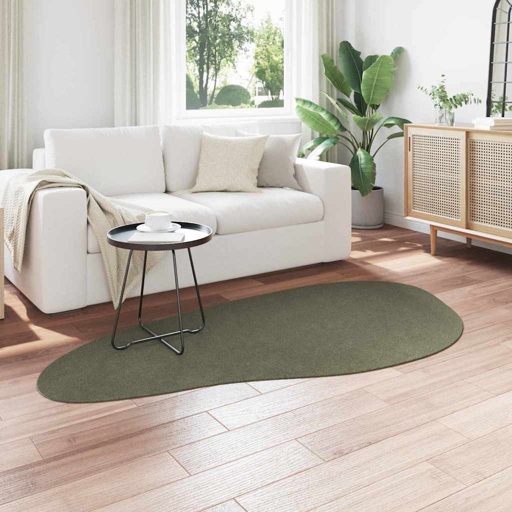vidaXL Dywan HUARTE Leśnozielony 100 x 200 cm Poliester