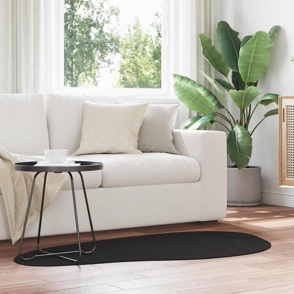 vidaXL Dywan HUARTE Czarny 80 x 150 cm Poliester