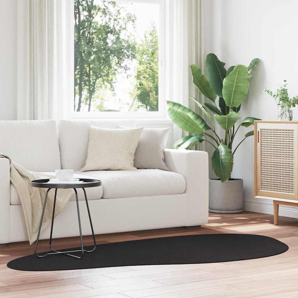 vidaXL Dywany pokojowe HUARTE Czarny 100 x 200 cm Poliester