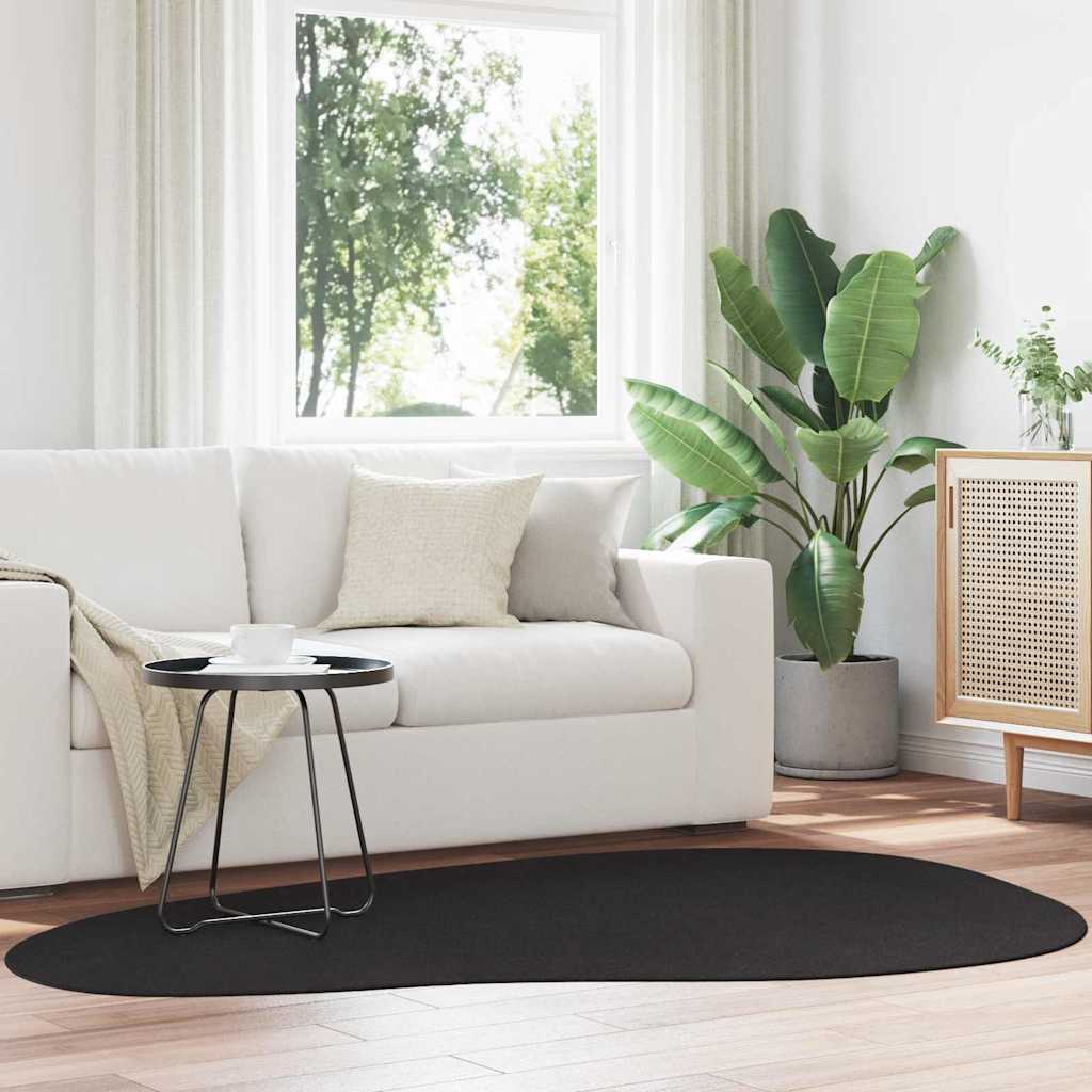 vidaXL Dywany pokojowe HUARTE Czarny 140 x 200 cm Poliester