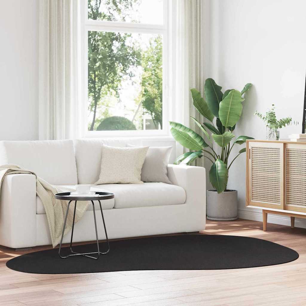vidaXL Dywany pokojowe HUARTE Czarny 160 x 230 cm Poliester