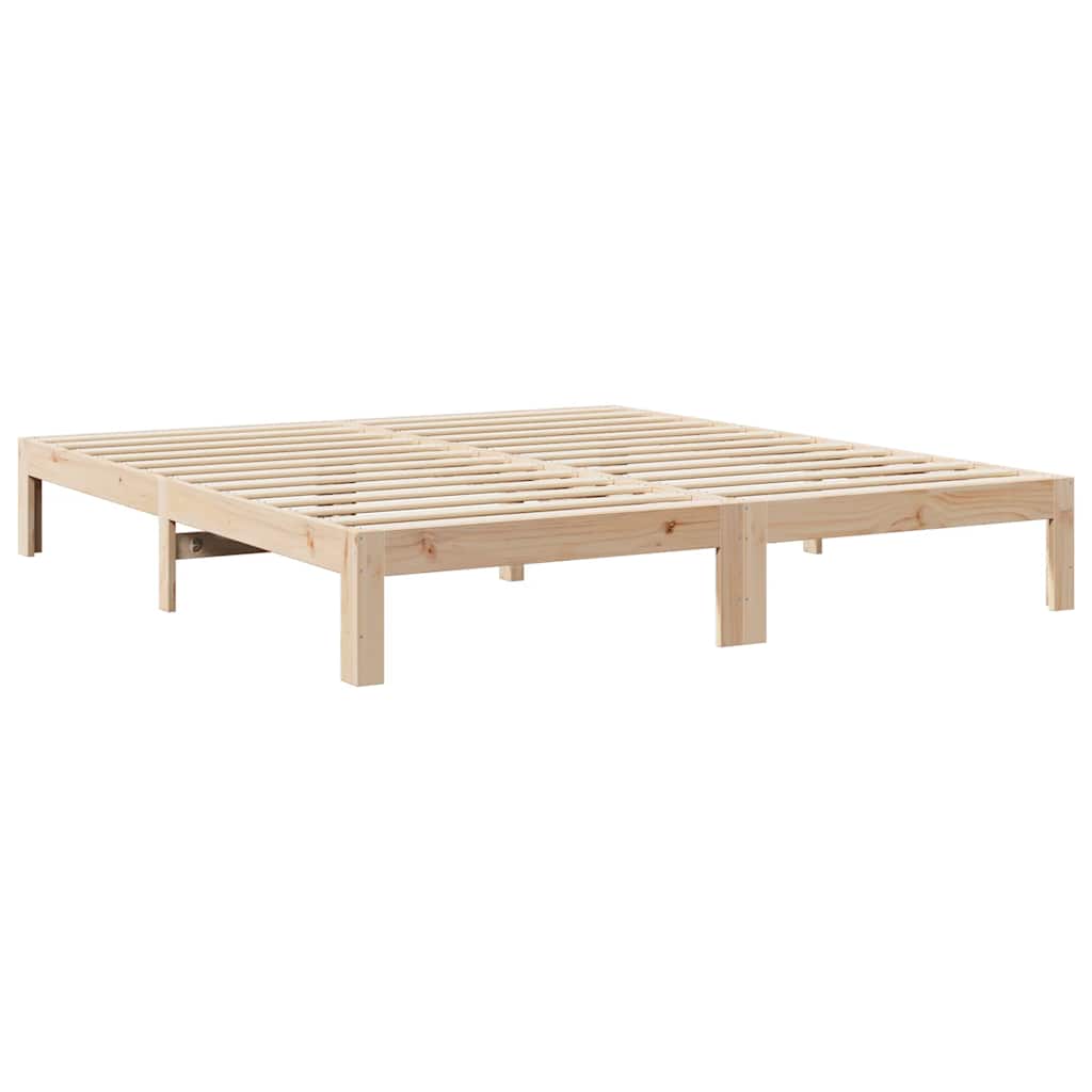 vidaXL Rama łóżka bez materaca, 160x200 cm, lite drewno sosnowe