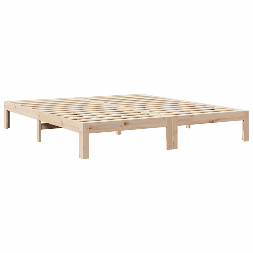 vidaXL Rama łóżka bez materaca, 160x200 cm, lite drewno sosnowe