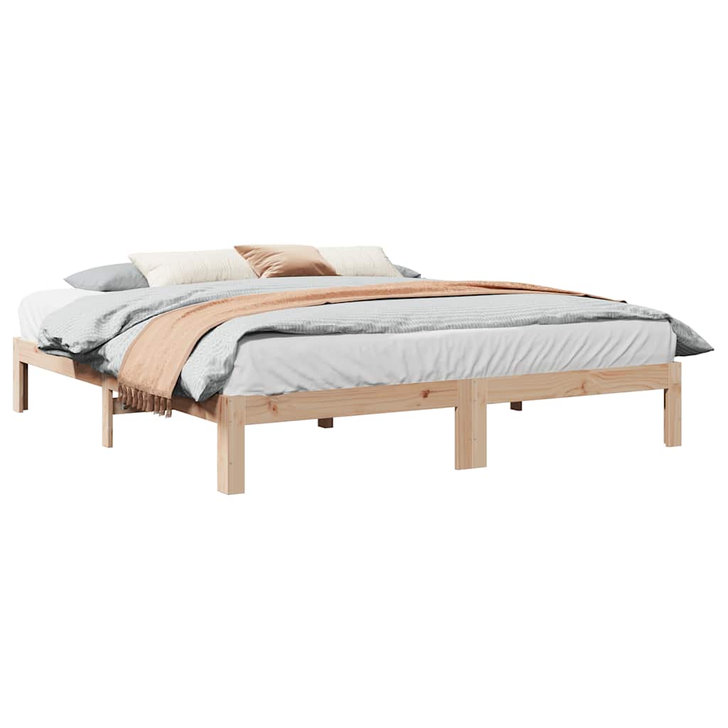 vidaXL Rama łóżka bez materaca, 160x200 cm, lite drewno sosnowe