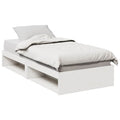 vidaXL Łóżko dzienne bez materaca białe 100x200 cm lite drewno sosnowe