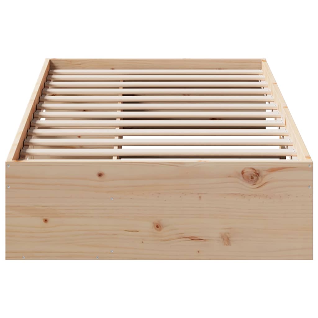 vidaXL Łóżko dzienne bez materaca 75x190 cm lite drewno sosnowe