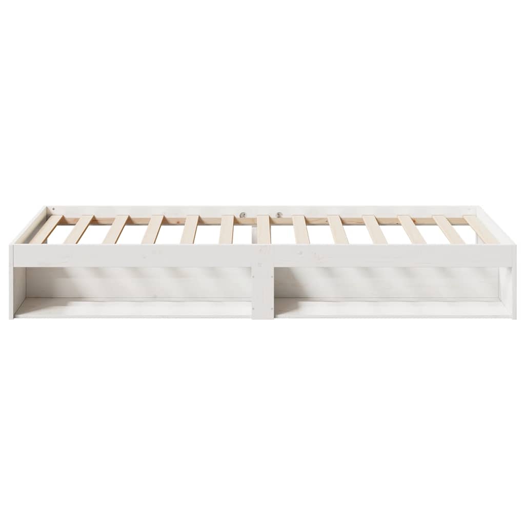 vidaXL Łóżko dzienne bez materaca białe 75x190 cm lite drewno sosnowe