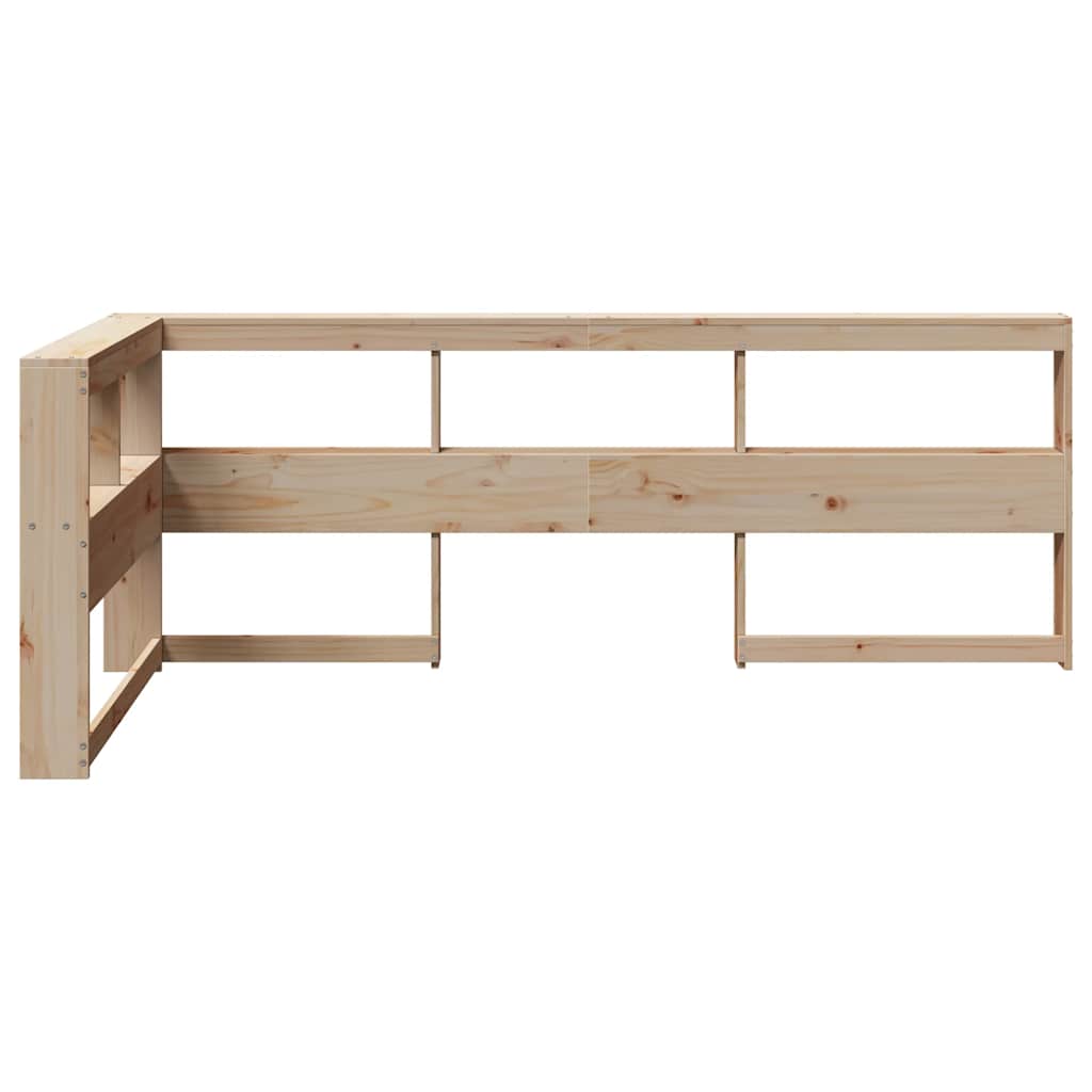 vidaXL Regał na książki z zagłówkiem, 80 cm, lite drewno sosnowe