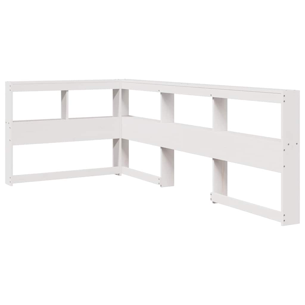 vidaXL Regał na książki z zagłówkiem, białe, 80 cm, sosnowe