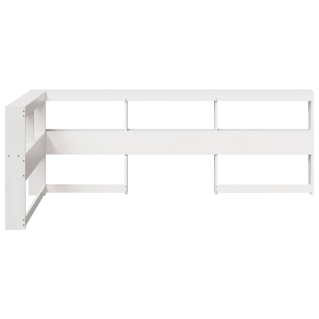 vidaXL Regał na książki z zagłówkiem, białe, 80 cm, sosnowe