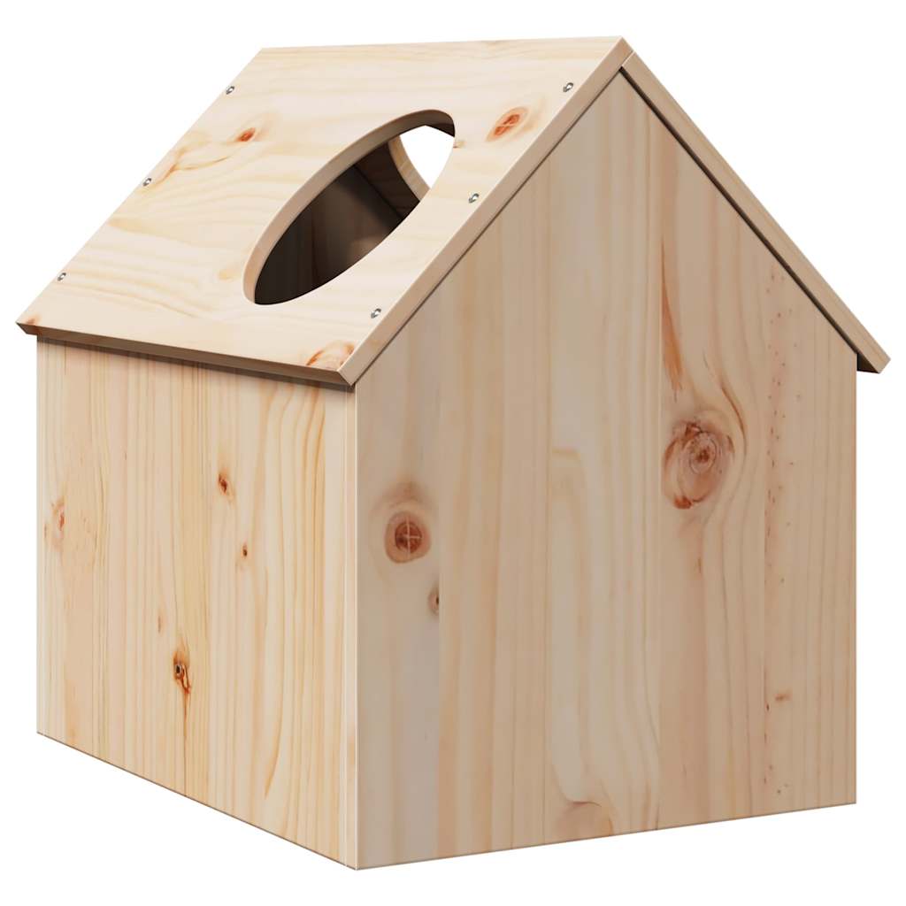 vidaXL Domek dla kota, 41x50x50 cm, lite drewno sosnowe