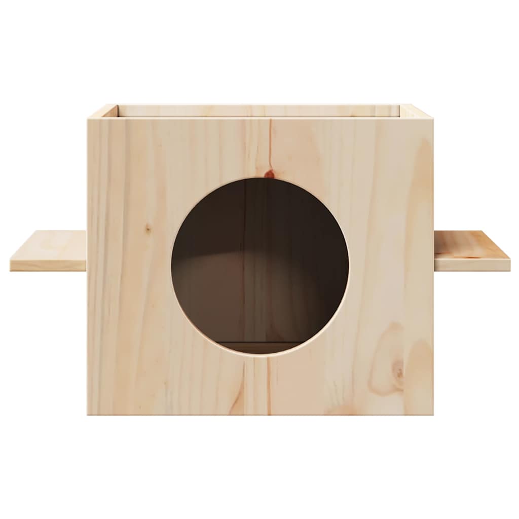 vidaXL Domek dla kota, 51x35x30 cm, lite drewno sosnowe